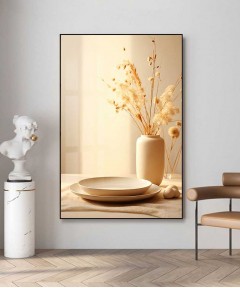 60*90 Cm Crystall Porsalein Painting Yellow Vase Turkish Style For Living Room
